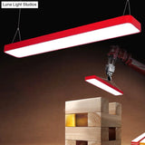 Contemporary Acrylic Led Rectangle Chandelier Light Kit For Playroom Ceiling