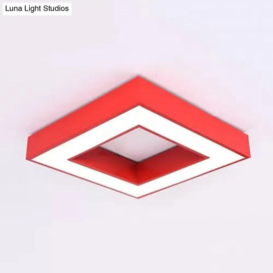 Contemporary Acrylic Square Flush Mount Light For Child’s Bedroom Ceiling