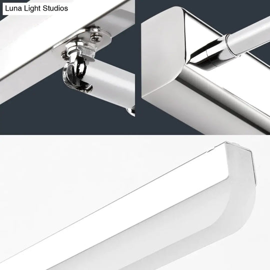 Contemporary Acrylic Wall Sconce With Led Vanity Lighting Chrome Finish In Warm/White Light -