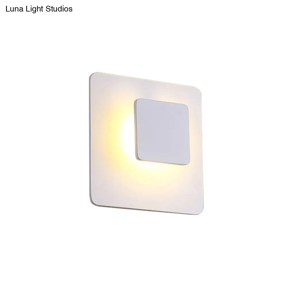 Contemporary Aluminum Led Wall Mounted Lamp In White/Warm Lighting