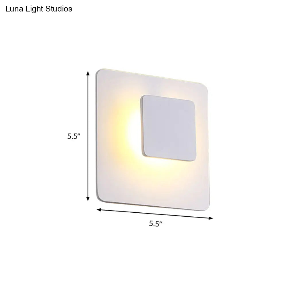 Contemporary Aluminum Led Wall Mounted Lamp In White/Warm Lighting