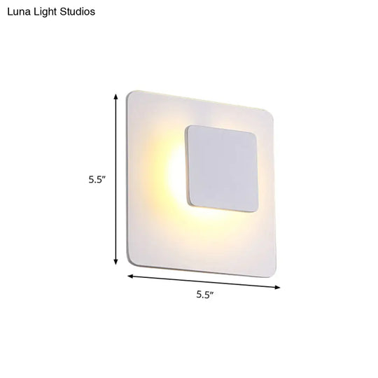 Contemporary Aluminum Led Wall Mounted Lamp In White/Warm Lighting