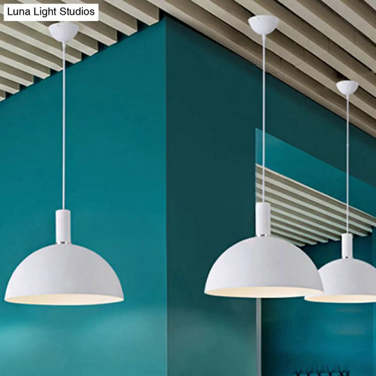 Contemporary Aluminum Hemisphere Pendant Lamp - Ideal For Dining Room Lighting