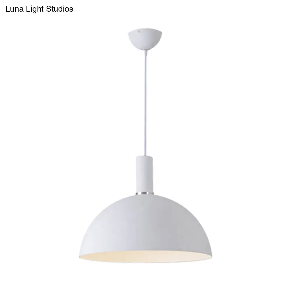 Contemporary Aluminum Hemisphere Pendant Lamp - Ideal For Dining Room Lighting