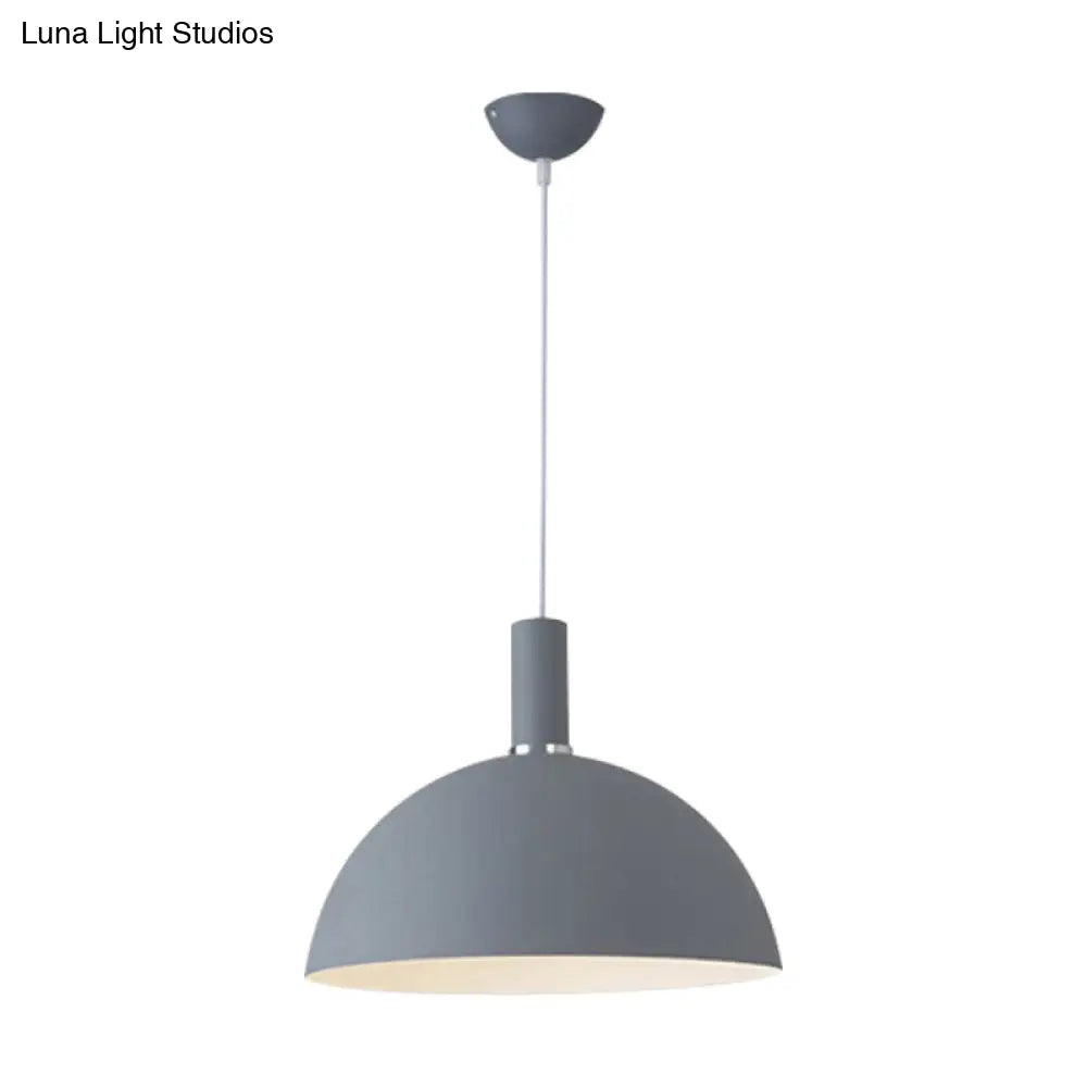 Contemporary Aluminum Hemisphere Pendant Lamp - Ideal For Dining Room Lighting