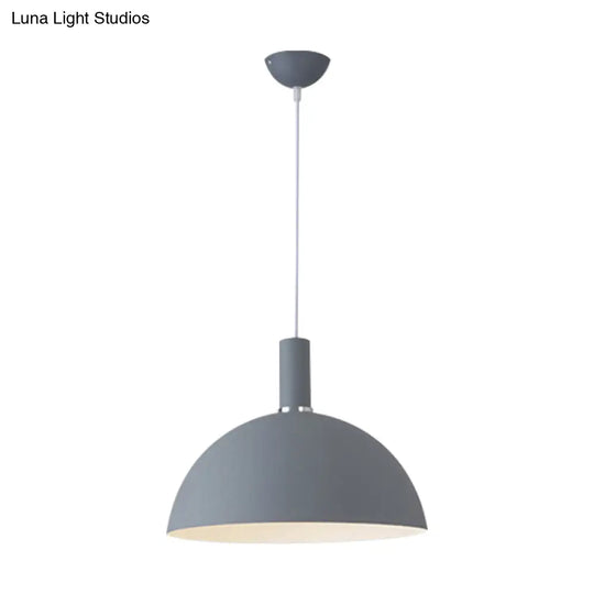 Contemporary Aluminum Hemisphere Pendant Lamp - Ideal For Dining Room Lighting