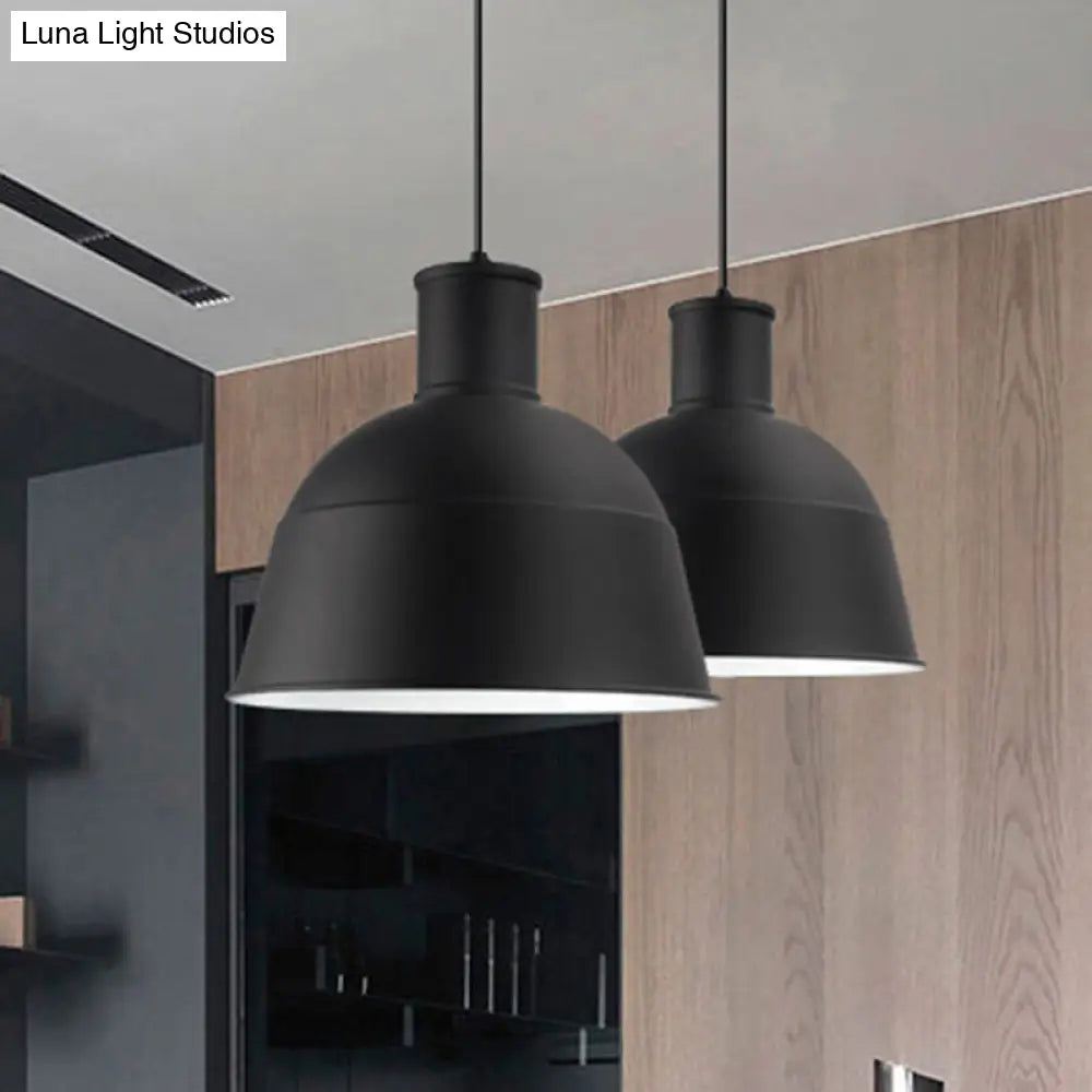 Modern Aluminum Hanging Pendant Light With Bowl Shade - Perfect For Meeting Room 1 Bulb Included