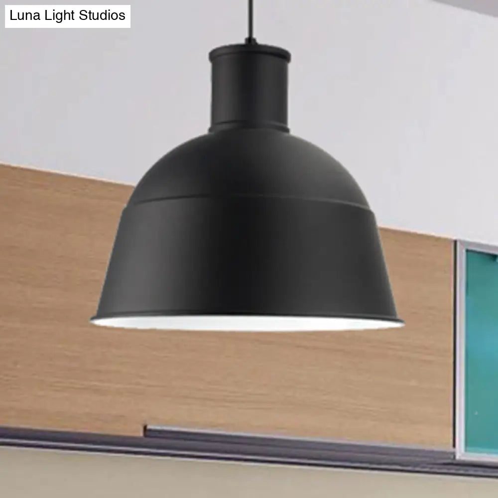 Modern Aluminum Hanging Pendant Light With Bowl Shade - Perfect For Meeting Room 1 Bulb Included