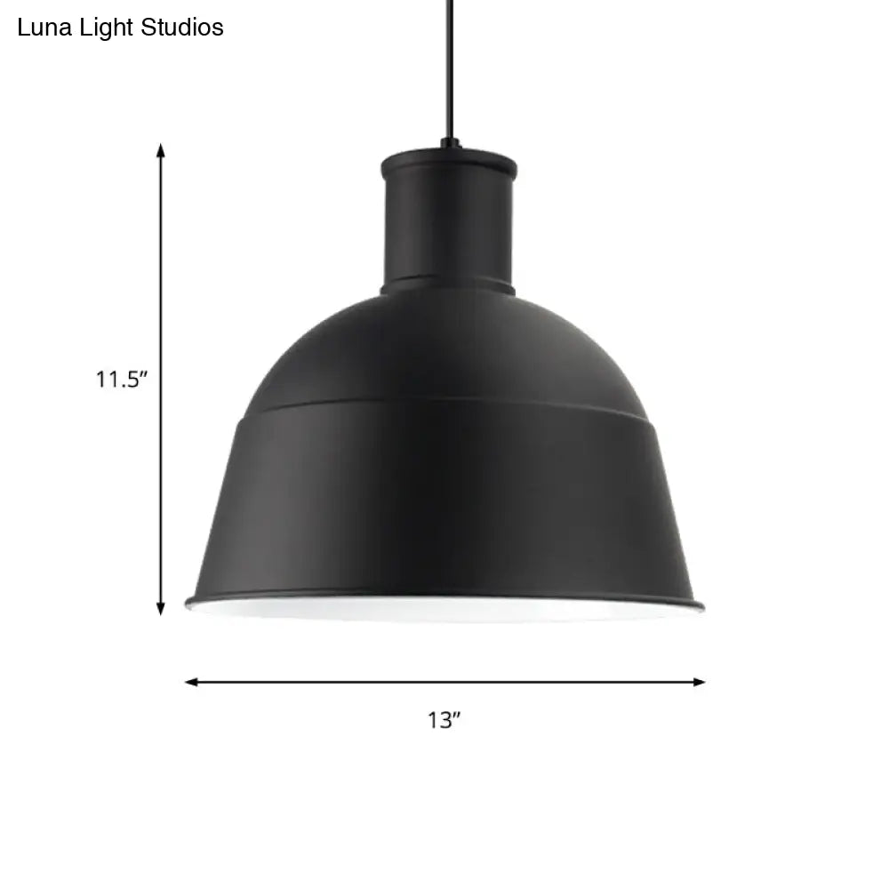 Modern Aluminum Hanging Pendant Light With Bowl Shade - Perfect For Meeting Room 1 Bulb Included