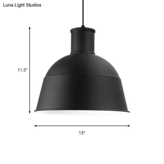 Modern Aluminum Hanging Pendant Light With Bowl Shade - Perfect For Meeting Room 1 Bulb Included