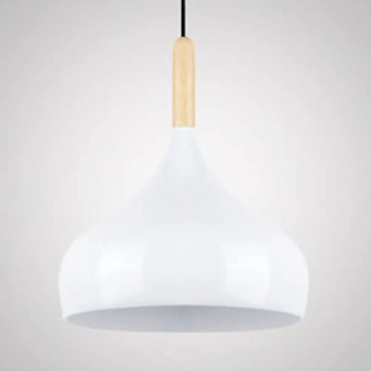 Contemporary Aluminum Pendant Light With Onion Shade – Ideal For Balcony Or Hallway 9.5/12/14