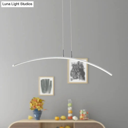 Contemporary Arch Pendant Light With Stepless Dimming And Remote Control