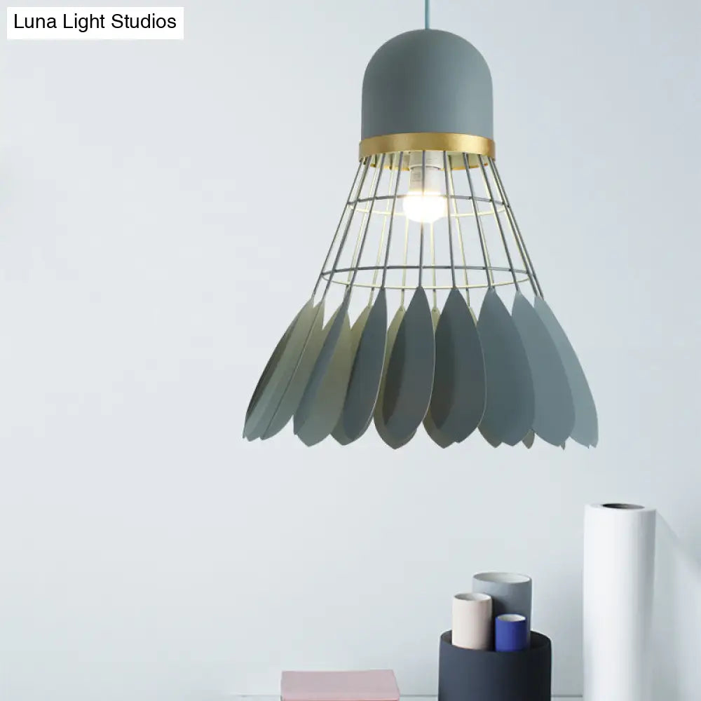 Contemporary Badminton Inspired Iron Suspension Light