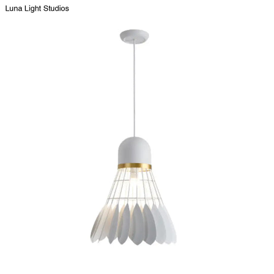 Contemporary Badminton Inspired Iron Suspension Light