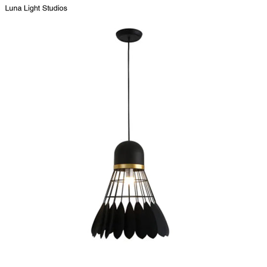 Contemporary Badminton Inspired Iron Suspension Light