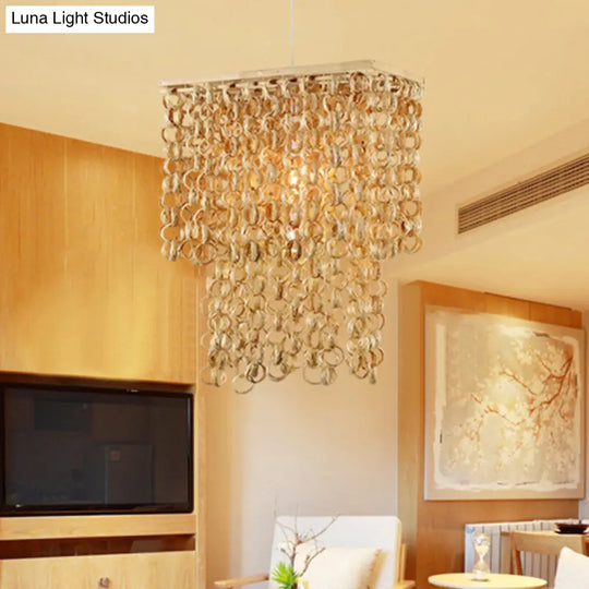 Modern Bamboo Pendant Light Fixture In Beige - 1 Down Lighting