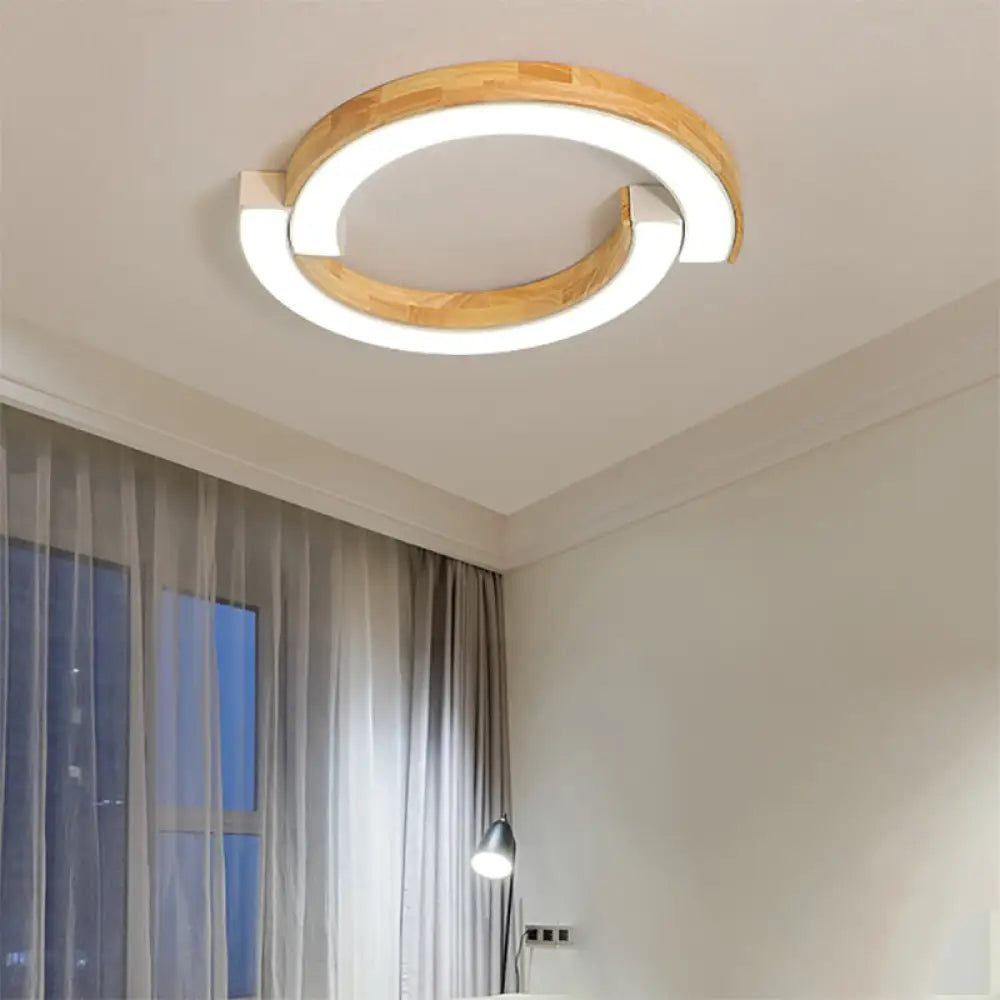 Contemporary Bedroom Ceiling Lamp - 2 - Arch Bridge Design Acrylic Led Light 15’/19’ Width