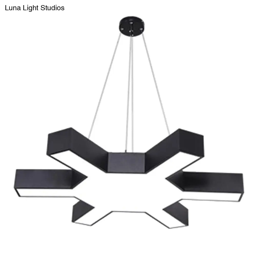 Contemporary Black Led Hanging Lamp For Gymnasiums: Branch Design Acrylic Commercial Pendant