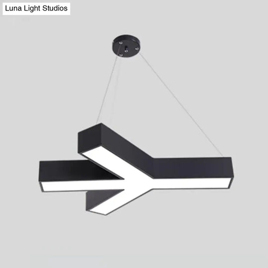 Contemporary Black Branch Led Pendant Lighting For Gyms - Commercial Grade Acrylic