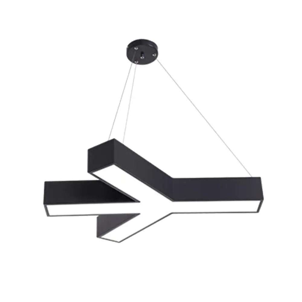 Contemporary Black Branch Led Pendant Lighting For Gyms - Commercial Grade Acrylic / B