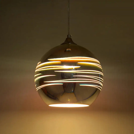 Contemporary Black Glass Pendant Light: Geometrical 3D Firework Design Single-Bulb Suspension For