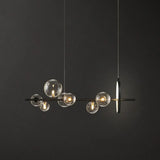 Contemporary Black Glass Pendant Lighting For Dining Table - Island Ceiling Light / 35.5