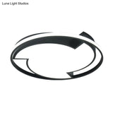 Contemporary Black Led Flush Mount Ceiling Light