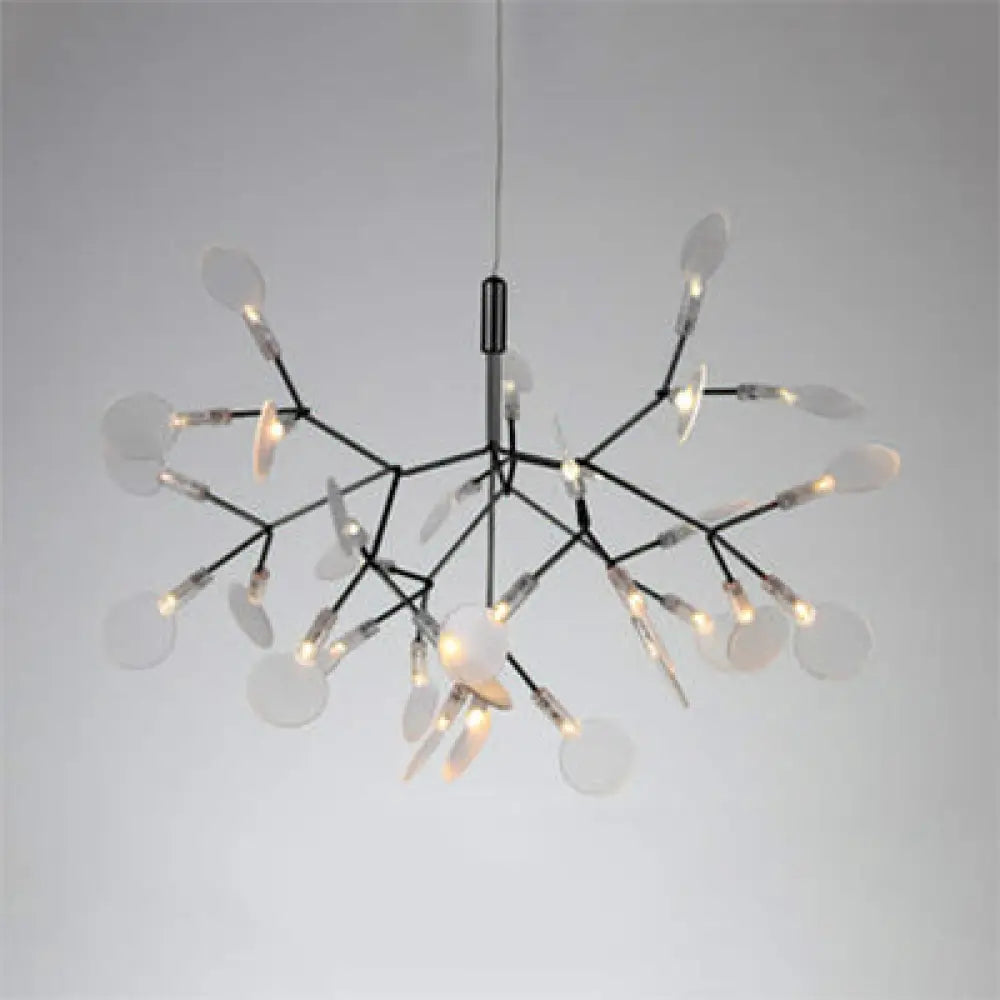 Contemporary Black/Rose Gold Branching Ceiling Fixture With Acrylic Chandelier (30/45 Lights) 30 /