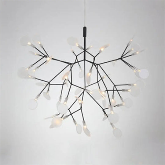 Contemporary Black/Rose Gold Branching Ceiling Fixture With Acrylic Chandelier (30/45 Lights) 45 /