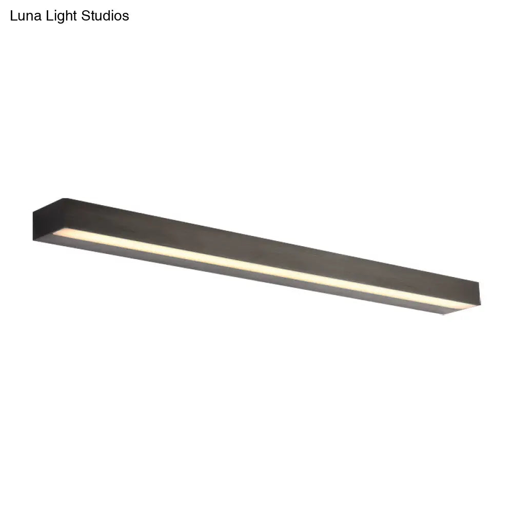 Contemporary Black/Silver Led Vanity Light In White/Warm For Linear Sconce - 16/19.5/23.5 Wide