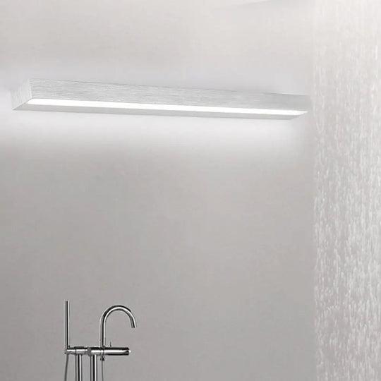 Contemporary Black/Silver Led Vanity Light In White/Warm For Linear Sconce - 16/19.5/23.5 Wide