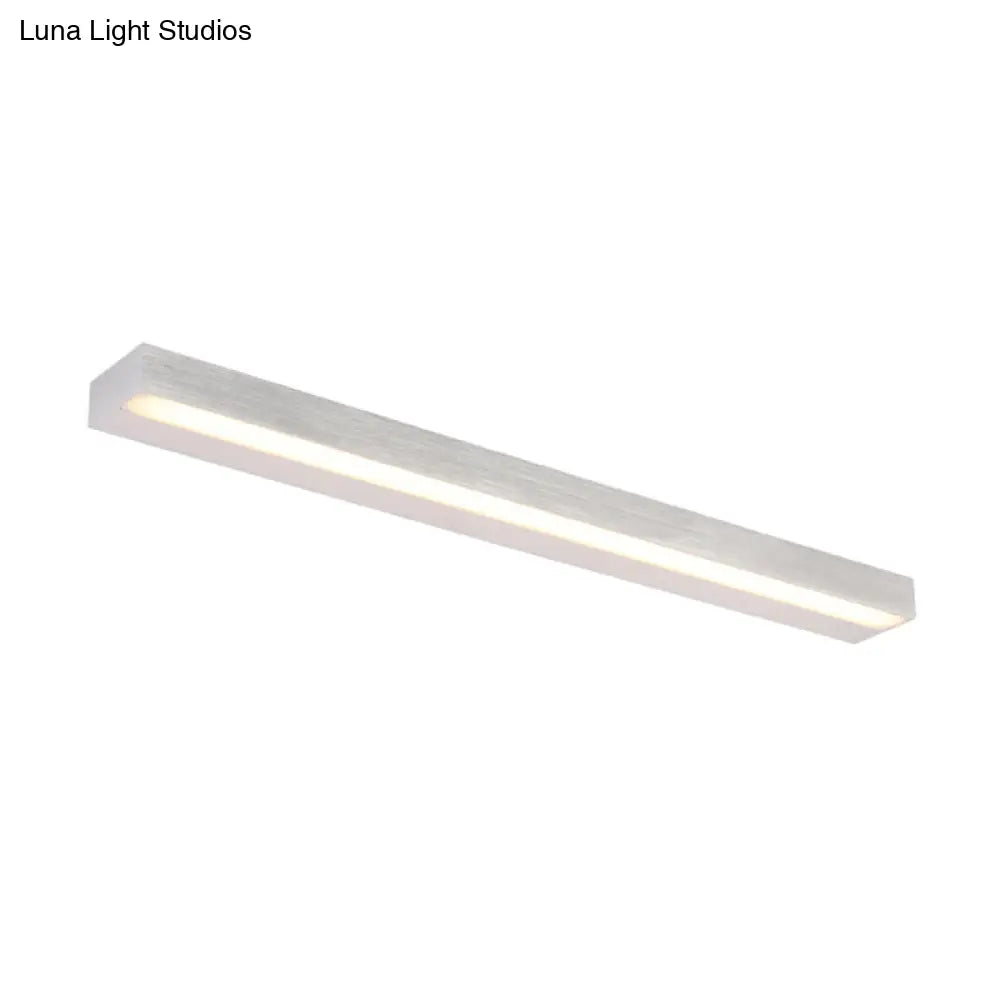 Contemporary Black/Silver Led Vanity Light In White/Warm For Linear Sconce - 16/19.5/23.5 Wide