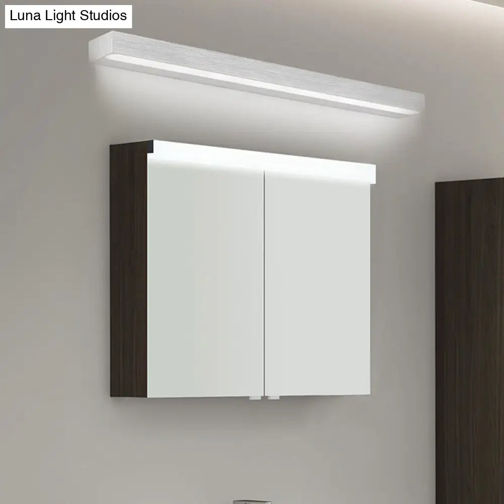 Contemporary Black/Silver Led Vanity Light In White/Warm For Linear Sconce - 16/19.5/23.5 Wide