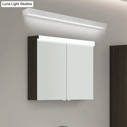 Contemporary Black/Silver Led Vanity Light In White/Warm For Linear Sconce - 16/19.5/23.5 Wide