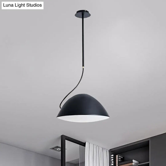 Contemporary Black/White Metal Pendant Light For Dining Room