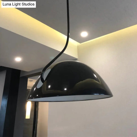 Contemporary Black/White Metal Pendant Light For Dining Room