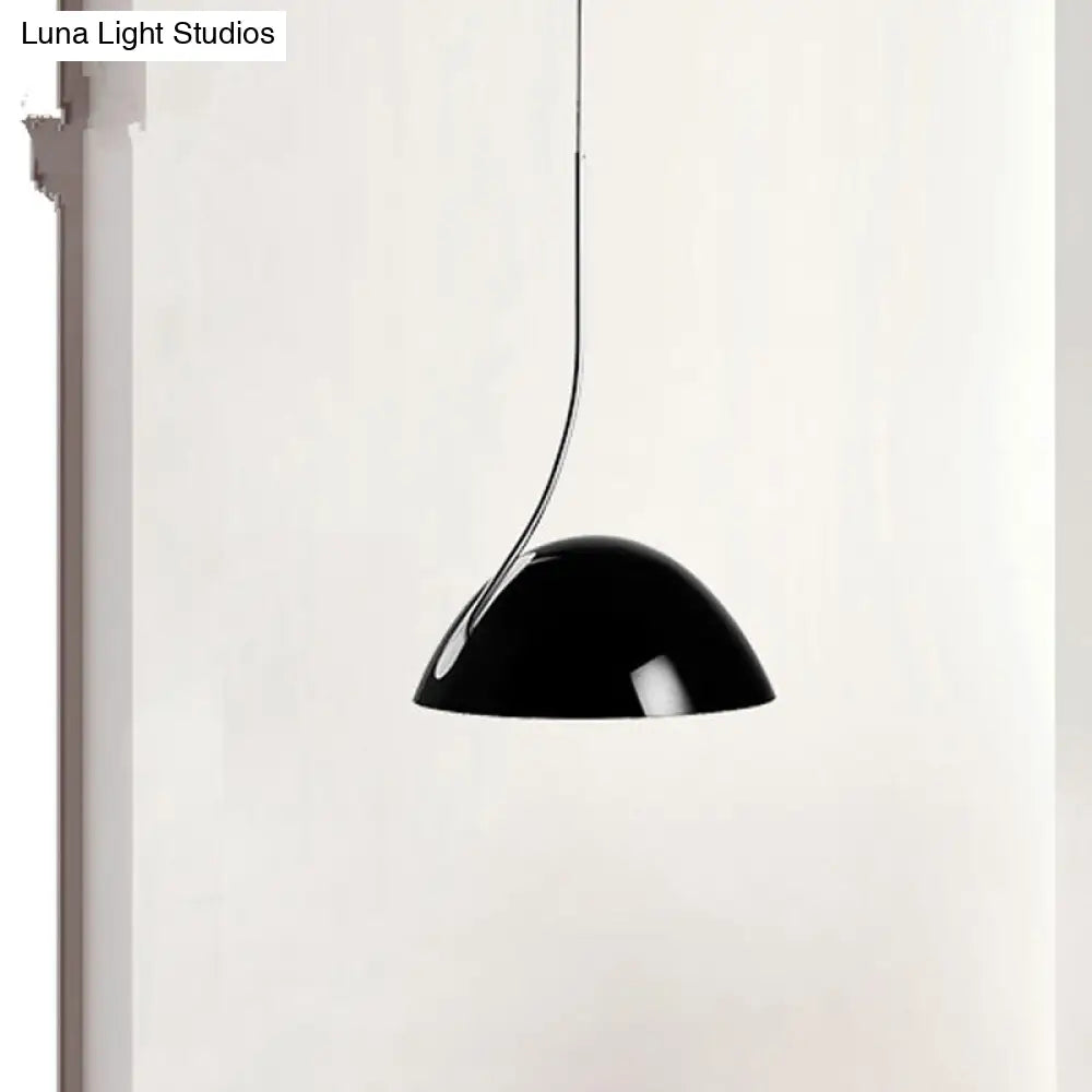 Contemporary Black/White Metal Pendant Light For Dining Room