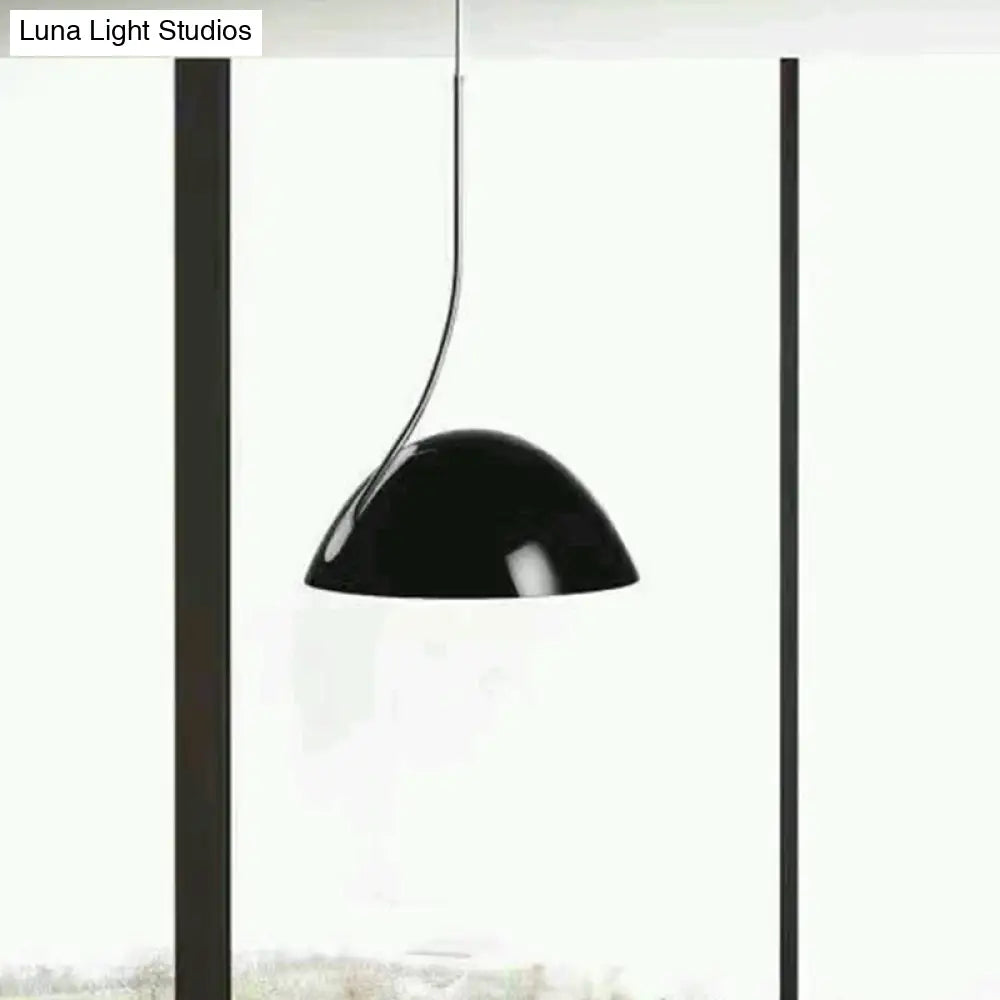 Contemporary Black/White Metal Pendant Light For Dining Room