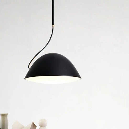 Contemporary Black/White Metal Pendant Light For Dining Room Black