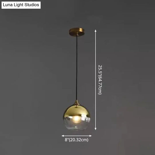 Contemporary Blown Glass Sphere Pendant Lights For Bedrooms