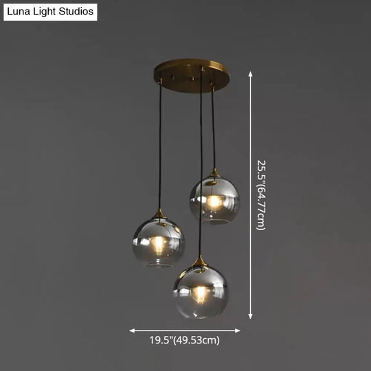 Contemporary Blown Glass Sphere Pendant Lights For Bedrooms