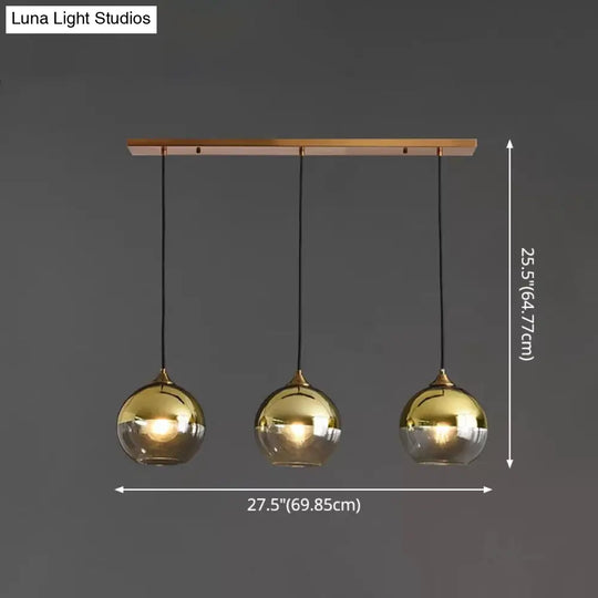 Contemporary Blown Glass Sphere Pendant Lights For Bedrooms