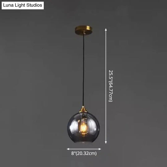 Contemporary Blown Glass Sphere Pendant Lights For Bedrooms