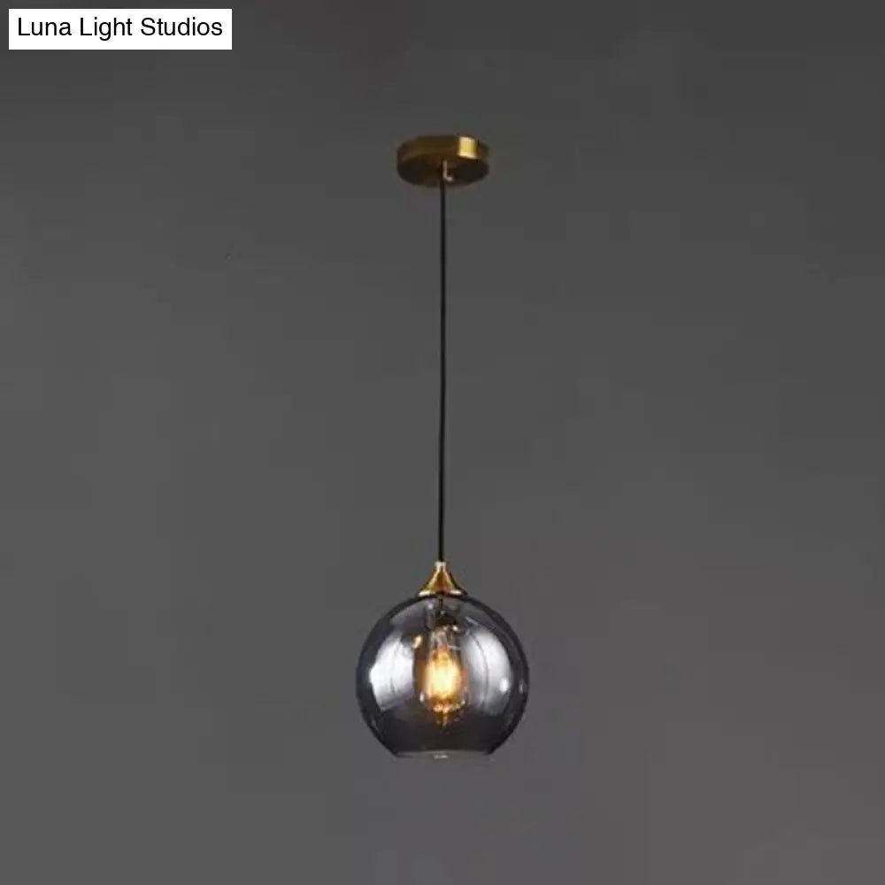 Contemporary Blown Glass Sphere Pendant Lights For Bedrooms