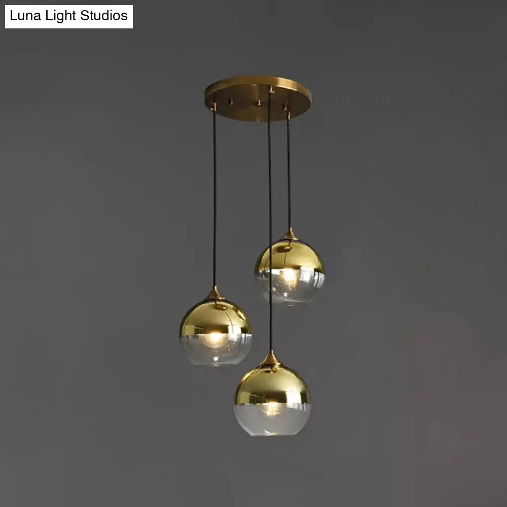 Contemporary Blown Glass Sphere Pendant Lights For Bedrooms