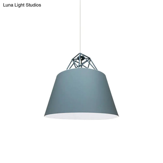 Contemporary Blue/Purple/Pink Cone Pendant Light: Stylish Metal 1-Light Fixture For Restaurants