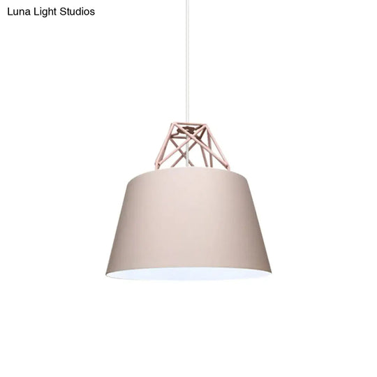 Contemporary Blue/Purple/Pink Cone Pendant Light: Stylish Metal 1-Light Fixture For Restaurants