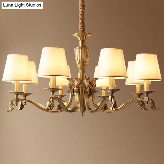 Contemporary Brass Candelabra Chandelier Pendant Light With Empire Shade Perfect For Living Room