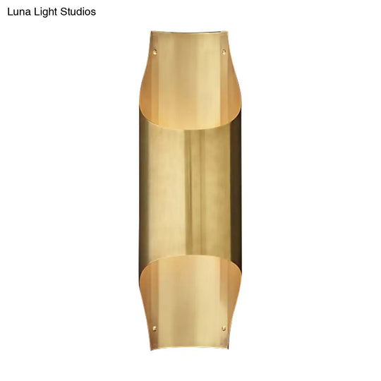 Contemporary Brass Wall Sconce Light With 1 Head - Linear Design For Living Room