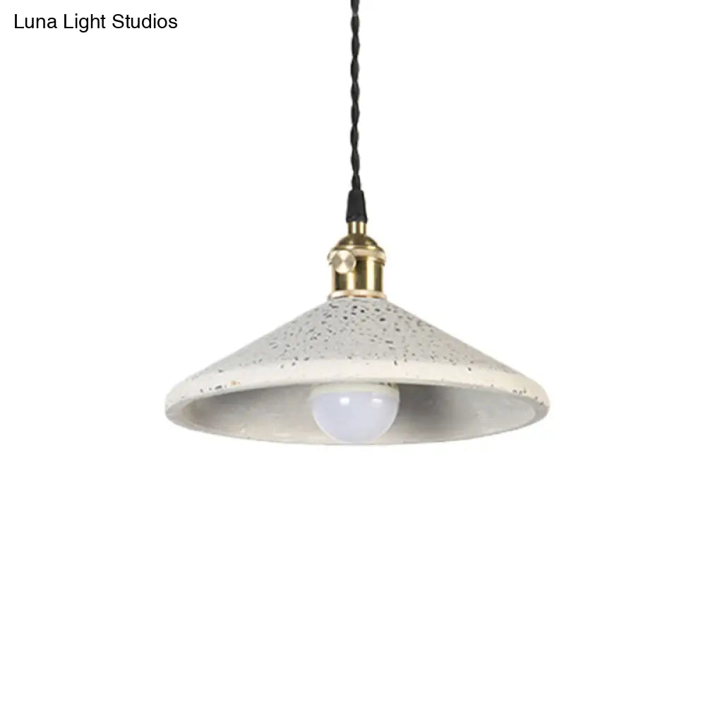 Contemporary Cement Hanging Lamp For Workshop Or Bar